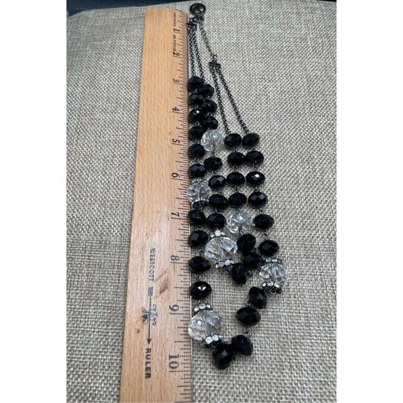 Vintage Crown Trifari Beaded Double Strand Necklace Grandma Core - Picture 6 of 9